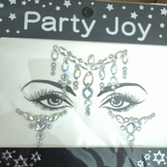 Party Joy Face Rhinestone Crystal Skin Makeup Jewelry NEW - Picture 1 of 2